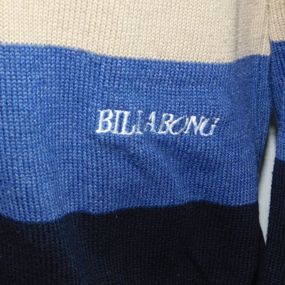 Billabong Mens M Block Striped Multicolour Crew neck Knit Sweater - Picture 8 of 12